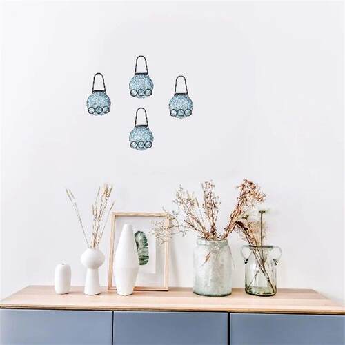 4 PCS Small Display Stand Plate Shelf for Wall Metal