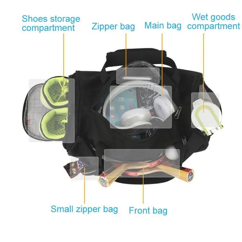Men Gym Bag Dry Wet For Yoga Women Training Tas Travel Sac D图片