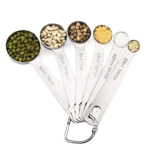Hot 6pcs/set Food-grade Stainless Steel Measuring Spoon Set