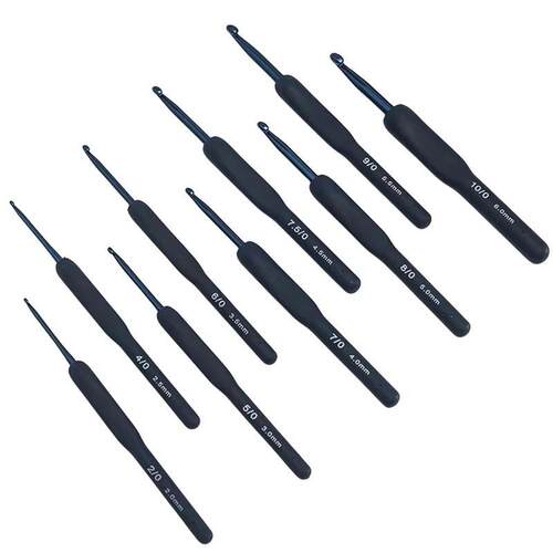 Blue Soft Shank Crochet Hook Aluminum Crochet Hooks 2mm-6mm