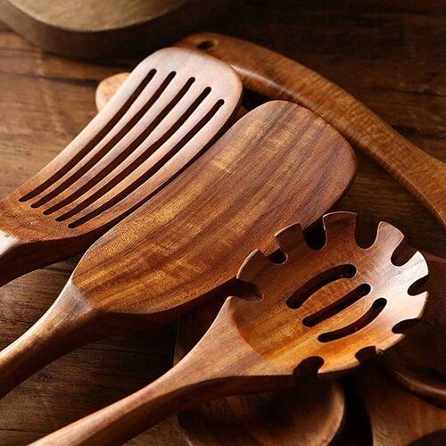 Thailand Teak Natural Wood Tableware Spoon Ladle Turner Long