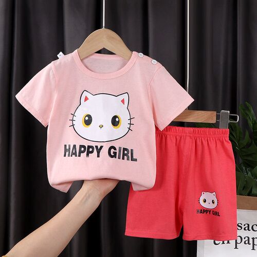 Cartoon print Newborn baby Clothes set soft cotton Baby set