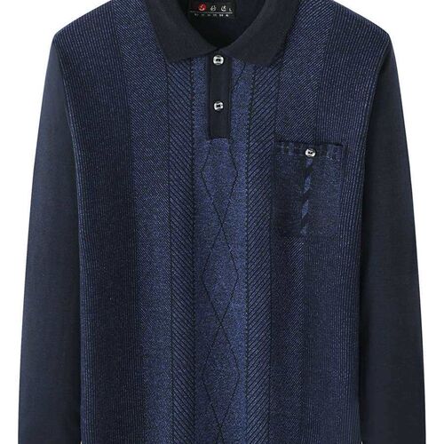 Dads Spring Top Middle-aged Mens Thin Base Shirt for Middl