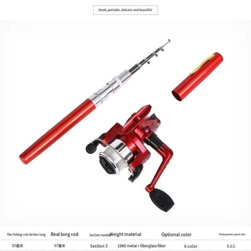20cm Portable Pocket Telescopic Mini Fishing Pole Pen Shape
