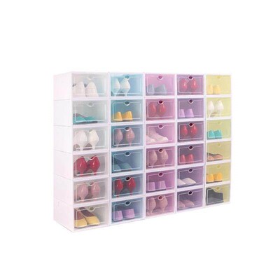 12Pack Shoe Box Storage boxes transparent Shoe Organizers