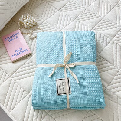 New Waffle Washed Cotton Jacquard Sanding Four-piece Set Fas