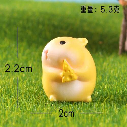 4pcs Resin Simulation Hamster Animal Model Eating Hamster