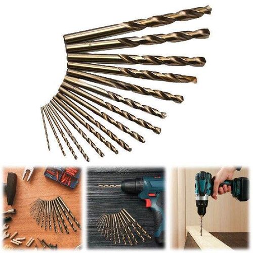 15Pcs Cobalt HSS Drill Bit HSSCO M35 Twist Drill Bit