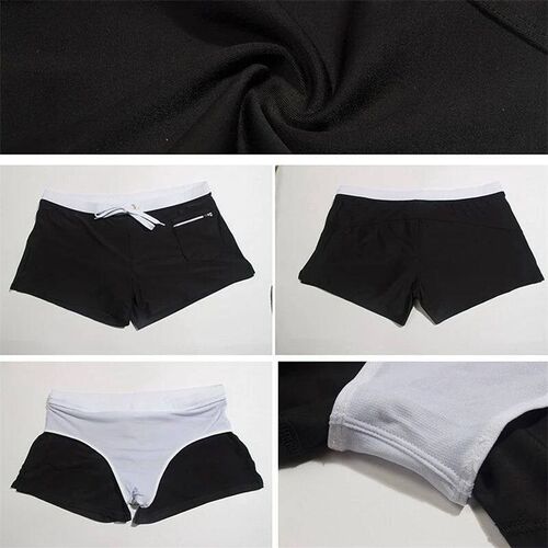 Mens Swim Trunks with Zipper Pocket Summer Swimming Shorts w