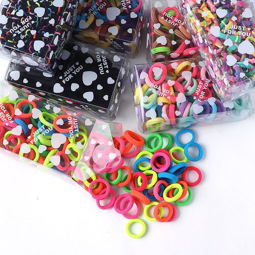 30/50/100pcs/Set Colorful Small Hair Bands Girls Cute High E