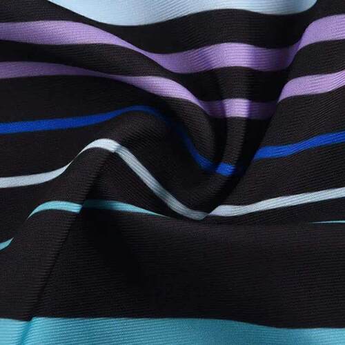 Stylish Two-Piece Swimwear For Women Striped Swimsuit Tankin