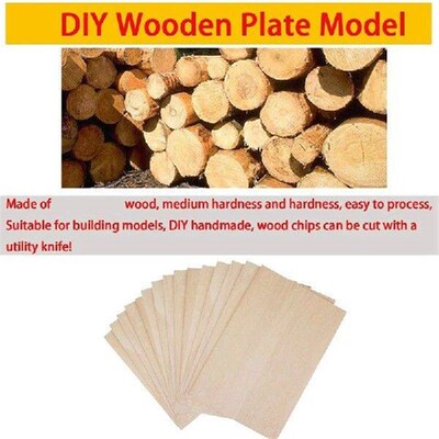Hot 15 Pack Unfinished Wood Sheets,Wood Thin Wood Board For