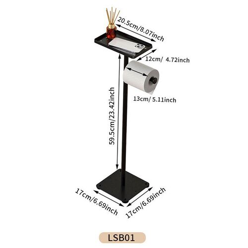 Bathroom Standing Shelf Multipurpose Iron Tissue Holder Toil