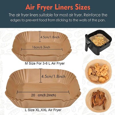 Air Fryer Disposable Baking Paper Liner Form Tray Kitchen Gr