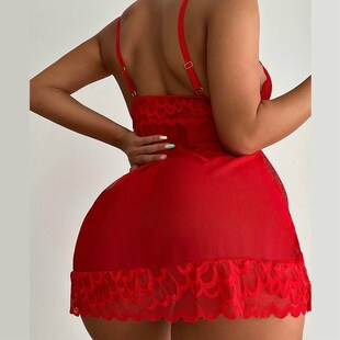 Sexy Sleepwear DeepV Night Dress Women Sleeping Nightgown R
