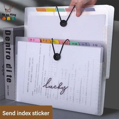 A4 5/8/12 Pockets File Folder Test Paper Storage Folder Wate