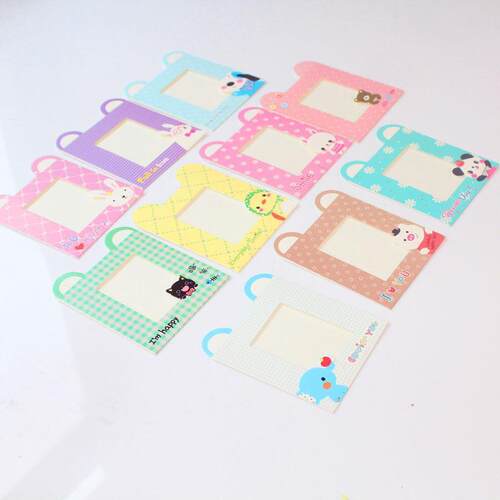 3-inch 10-piece cartoon photo frames with twine clips, moder