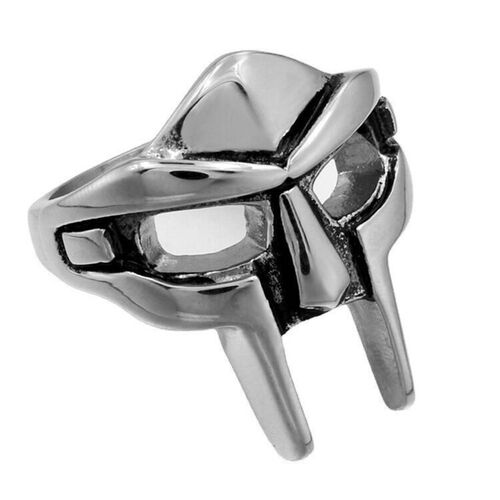 Punk Goth Hip Hop MF DOOM Mask Rings For Men Gladiator Punk