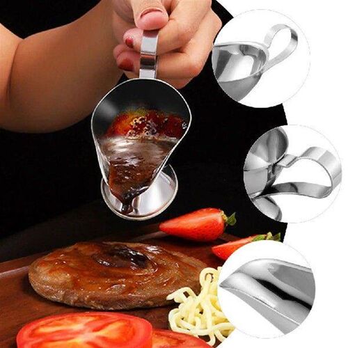 3 Pcs Stainless Steel Juice Boat Sauce Cups Serving Jugs