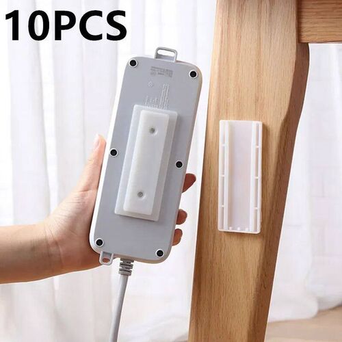 1/2/5/10PCS Self-Adhesive Desktop Socket Fixer Hanging Power