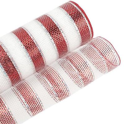 DIY Christmas ribbon snow veil colored ribbon grid耶诞丝带