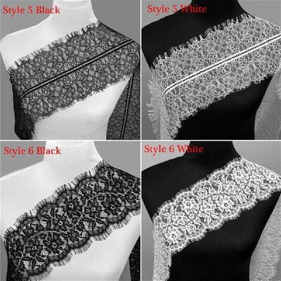 3 Yards Fashion Black&White Decoration Dress Making Floral
