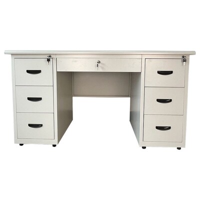 Steel Desktop Computer Desk Iron Office Desk Baking Paint Si