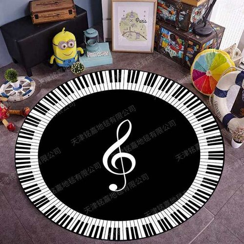 Stereo vision round vertigo  door mat living room coffee tab