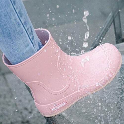 2026 Womens High Top Flat Sole Slip-On Rain Boot Soft Sole