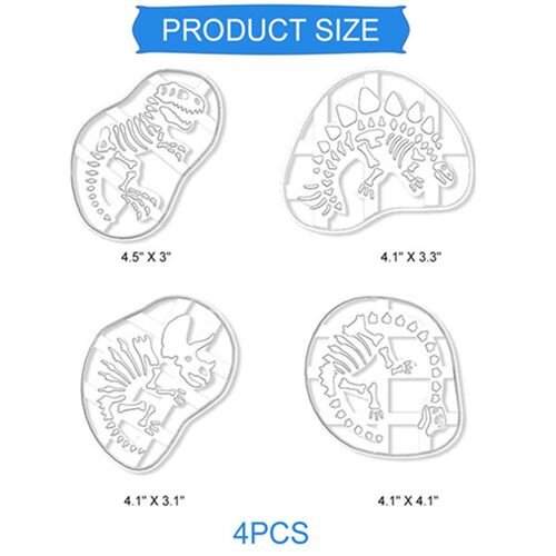 Dinosaur Cookie Cutters Dinosaur Skeleton Fossil Triceratops