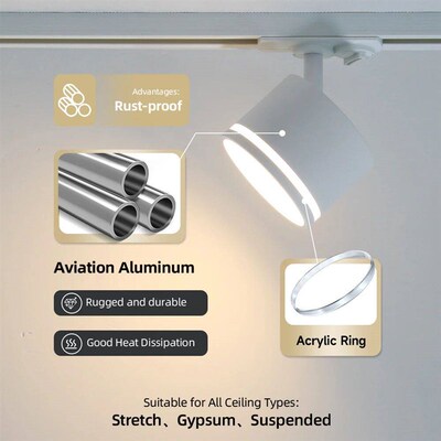 GX53 Spotlight Replaceable Bulb Led Track Light Fixture 85-2