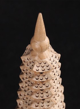 桃木文冒塔天然的9层纯木质层木制十一7七层摆件2023红木文昌塔