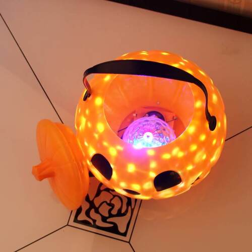 Starry Jack o  Lantern Halloween childrens pumpkin bucket