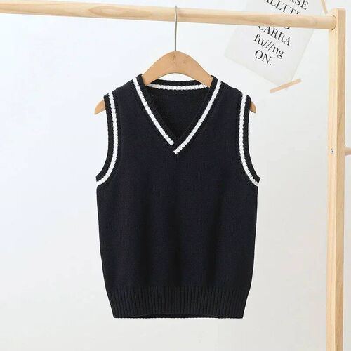 School Kids Knitted Vest Preppy Style Casual All-match Outer