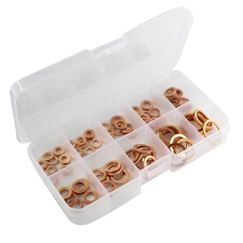 300/280/200/100Pcs Washer Copper Sealing Solid Gasket Washer