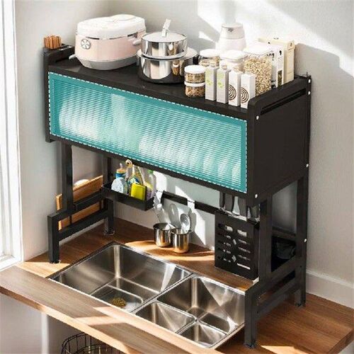 Kitchen Drain Shelf Steel Over The Sink Dish Drying Rack
