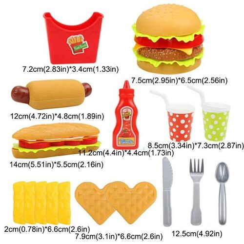 18PCS Toddler Girls Toys Play Food Pretend Set,Food Green St