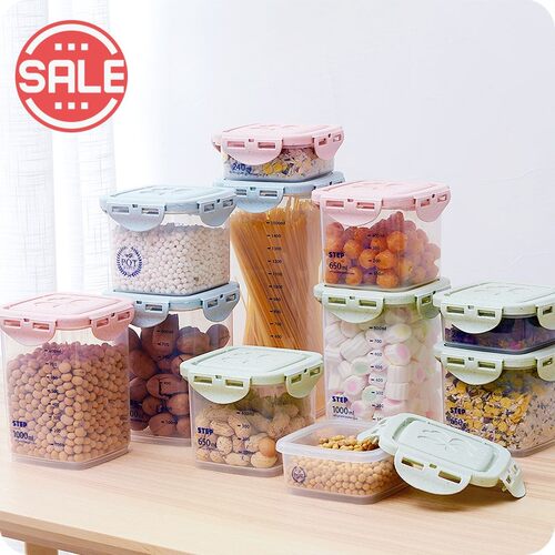 kitchen food plastic storage container box can bean bottle