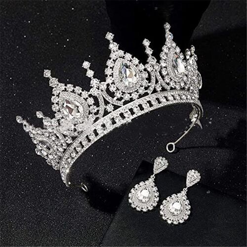 Foreign trade export hot sale bride crown earring set Prince