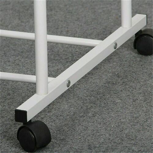 1.5m Large Clothes Rack Double Rail Rolling Stand Shoes Rack
