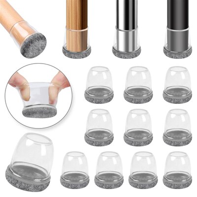 16PCS Silicone Chair Leg Caps Non-Slip Prevent Scratches Sil