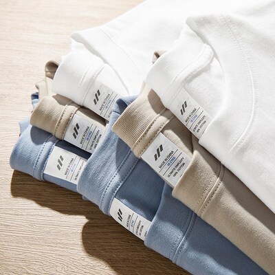 230g Xinjiang Combed Cotton Heavy Round Neck Solid Color Lon
