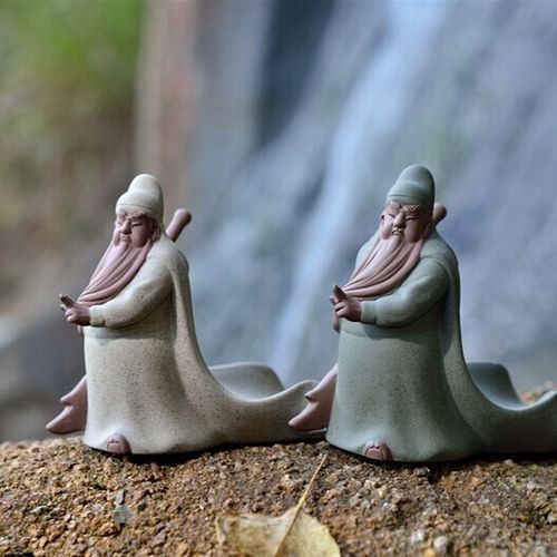 彩砂陶茶宠摆件功夫茶具配件三国茶玩紫砂菸灰缸茶漏茶托笔托办公