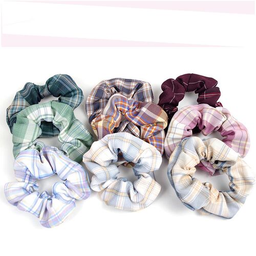 3 Piece Set Solid Women Velvet ribbon Bows Hair Scrunchie Ti