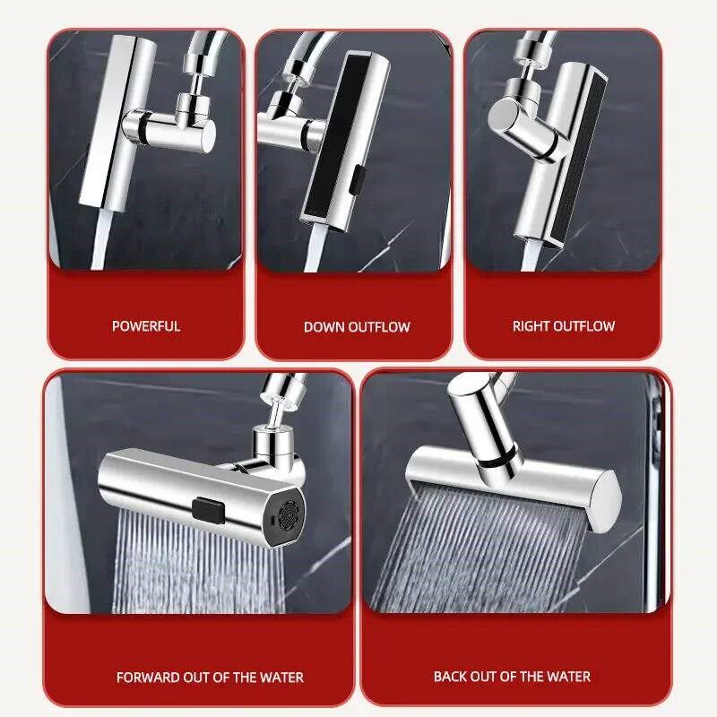 Three-speed Waterfall Water Outlet Multi-function Faucet Ext - 实物图