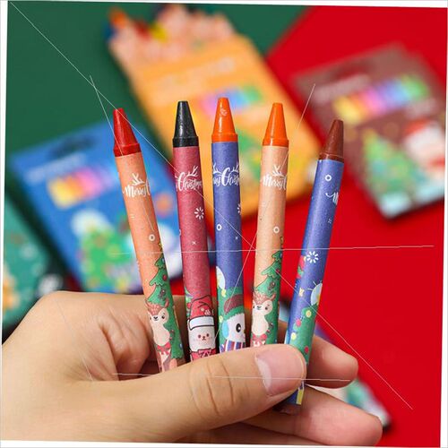 Christmas 8-color Crayon graffiti art brushes for children