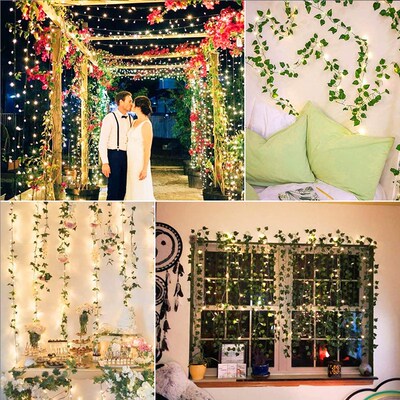 LED light strip Artificial vines Ivy Party Decoration lights