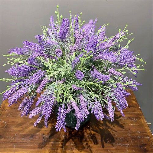 Artificial Lavender Set 40cm 3Pcs/Set Purple Desks Plastic