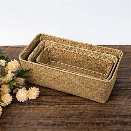 Natural Seagrass, Storage Baskets, Bathroom Tool, Cosmetic