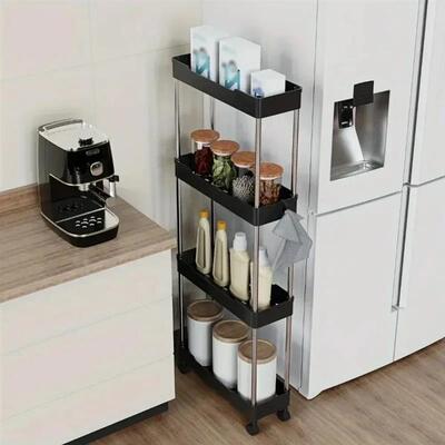 Push Trolley Shelf Floor Multi-layer Bathroom Bathroom Crevi